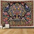 Lunerfex Tree of Life Wall Tapestry - Vibrant Folk Art & Botanical Wall Hanging for Bedroom and Living Room Decor - Boho Nature Tapestries 60"x44"