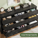 GarveeHome 9 Drawer Dresser for Bedroom, Wide Modern Chest of Drawers, Large Wood Dresser Wooden Storage Organizer for Living Room, Hallway Entryway