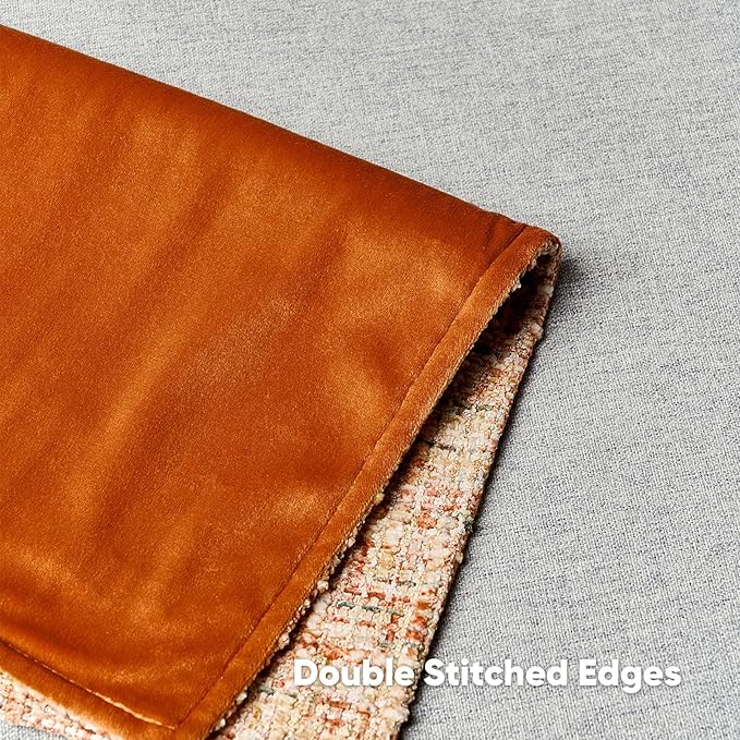 FUTEI Rust Decorative Throw Pillow Covers 22x22 Inch Set of 2,Soft Chenille Tweed Textured Cushion Case,Modern Home Decor for Couch Bed Living Room
