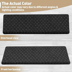 PURE ERA Bullnose Carpet Stair Treads Tape Free Non-Slip Indoor Stair Protectors Pet Friendly Stair Treads for Wooden Steps 9.5" x 30"(2 Pieces,Black Mini-Diamond Trellis)