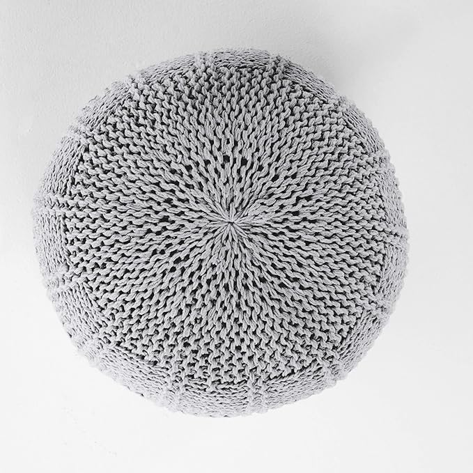 Christopher Knight Home Yuny Fabric Pouf, Grey