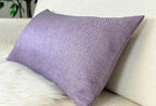 Aiking Home Woven Fine Faux Linen Throw Pillow Cover, Size 12"x24", Lavender