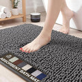 Neater Home Plush Bathroom Rugs 36x24 Thick Chenille Quick Dry Microfiber Absorbent Bath Mat, Soft Bath Rugs, Machine Washable Bathroom Floor Mat for Tub Shower Sink, Home Decor Accessories, Charcoal