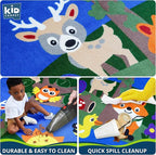 KIDCARPET.COM Forest Alphabet Learning Rug 6' x 8'6" Rectangle, Educational Classroom Rug, Kids Learning Play Mat | Area Rug for Bedroom or Playroom