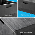 Home Zone Living 119lbs 21" Square Heavy Duty Planter Umbrella Base w/Rolling Wheels & Water Weight Bag for Patio Pool Backyard, Convertible as Table or Planting Box, Supports Up to 11 Ft Umbrella