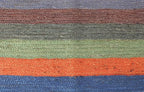 Scalloped Edge Rug, Hand Woven Natural Jute Area Rug, 9x12 Ft Beige & Multicolor Braided Sisal Kilim Rugs for Living Room, Kitchen, Entryway, Farmhouse