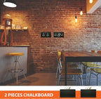 Chalkboard Hanging Signs Erasable Wood Rectangle Small Vintage Rustic Blackboard Message Memo Display for Wedding, Bar, Restaurant, Kitchen Pantry & Wall Decor, 2 Pack