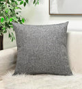 Aiking Home Woven Fine Faux Linen Throw Pillow Cover, Size 18"x18", Gray