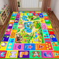 Kids Rug for Playroom, Soft & Non-Slip Educational Rug with ABC, Animals, Numbers, Floor Play Mat for Kid, Preschool Classroom Rugs Playmat for Toddler Nursery Kids (110.2X78.7 inch, Zoo)