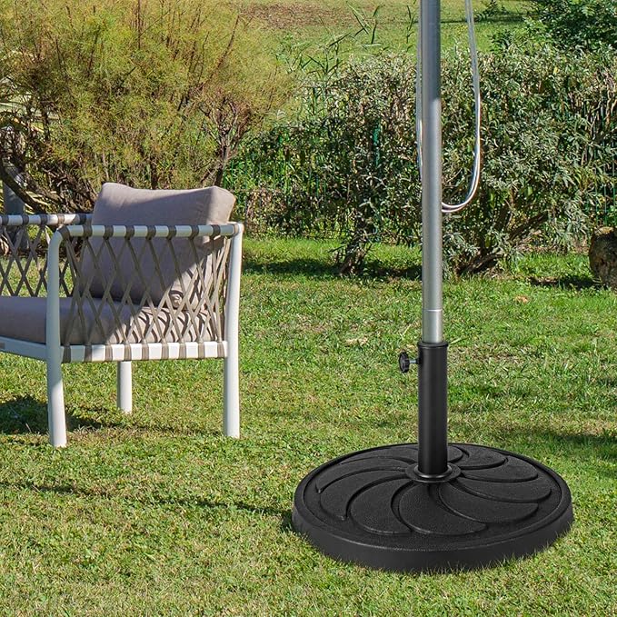 Tangkula Umbrella Base, 40 lbs Capacity Heavy-Duty Patio Outdoor Round Umbrella Stand for 9 ft Umbrella, Fit for 1.5-1.9 inches Table Market Offset Pool Umbrella, Weighted Umbrella Base