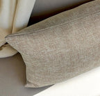 Aiking Home Woven Fine Faux Linen Throw Pillow Cover, Size 14"x26", Wheat