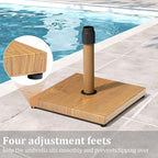 45lbs Patio Umbrella Base, Heavy Duty Fringe Umbrella Stand Pre-Filled Concrete, No Sand/Water Needed, Fits 6-12ft Market Umbrella, Wind-Resistant for Deck, Poolside, Balcony