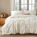 Bedsure Boho Duvet Cover Cal King Size, Soft & Comfortable Elegant Design Boho Bedding for Decoration, Machine Washable Comforter Cover for All Seasons,Includes 1 Duvet Cover & 2 Pillow Shams,Beige