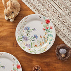 Bico Summer Provence Salad Plates Set of 4, 8.75 Inch Ceramic Dessert Plates for Salad, Appetizer, Side Dishes, Microwave and Dishwasher Safe, Gift for Housewarming and Thanksgiving