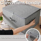 Underbed Storage Box, Foldable Cube Baskets with Lid, Bins for Organizing Clothes, Shoes, Blankets, Pillows, 19.6x15.7x11.8Inches, Grey, 2 Pack