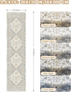 Kitchen Runner Rug Non Slip Washable 2.5x10, Soft Ultra-Thin Entryway Rug Runners for Hallways, Carpet Runner for Living Room,Kitchen, Laundry, Bathroom(Beige,2.5'x10')