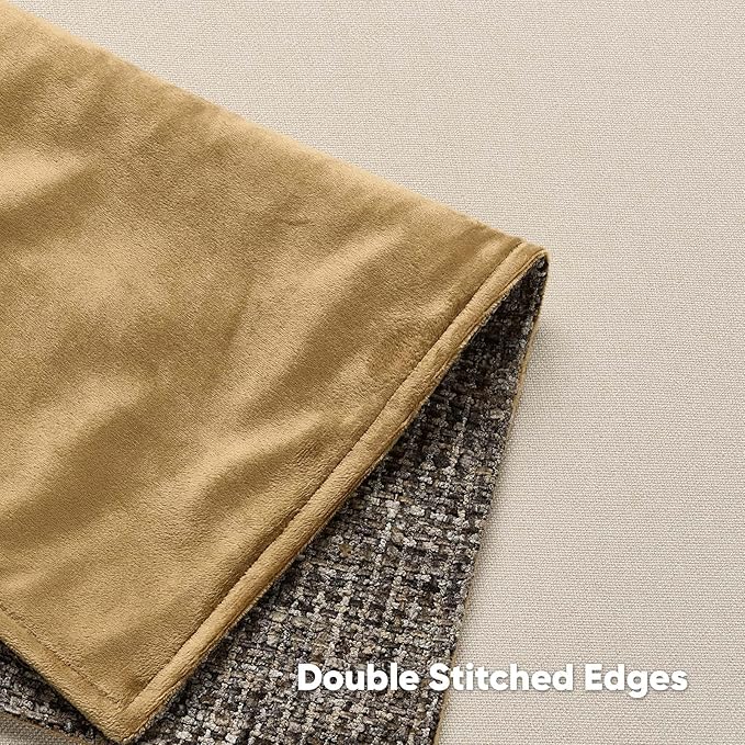 FUTEI Coffee Decorative Throw Pillow Covers 24x24 Inch Set of 4,Soft Chenille Tweed Textured Euro Pillow Shams,Modern Home Decor for Couch Bed Living Room