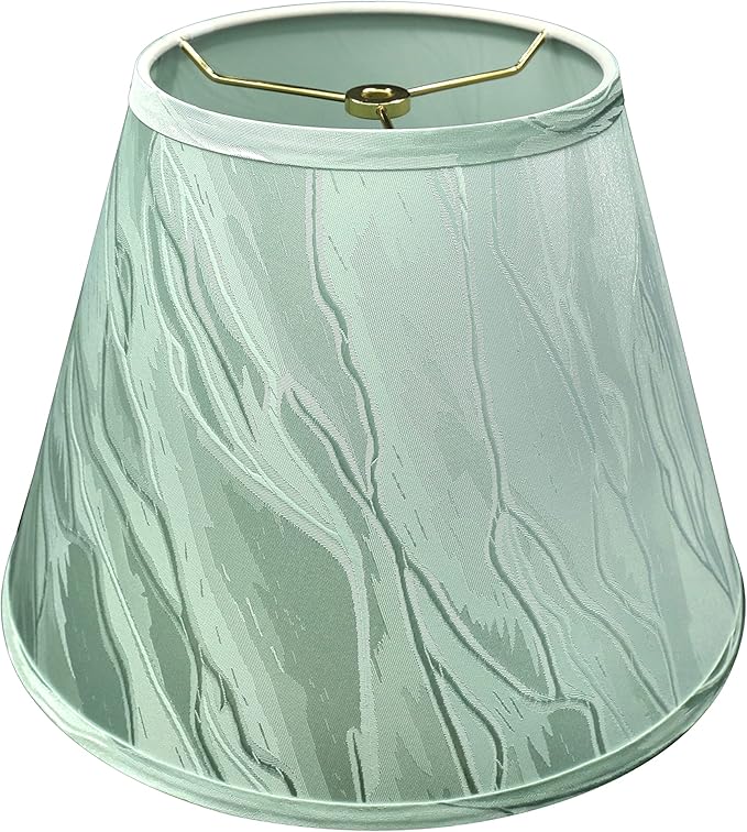 Aspen Creative 32691A Transitional Empire Shape Spider Construction Lamp Shade, Light Green, 7" Top x 13" Bottom x 9-1/2" Slant Height