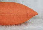 Aiking Home Woven Fine Faux Linen Throw Pillow Cover, Size 12"x24", Orange