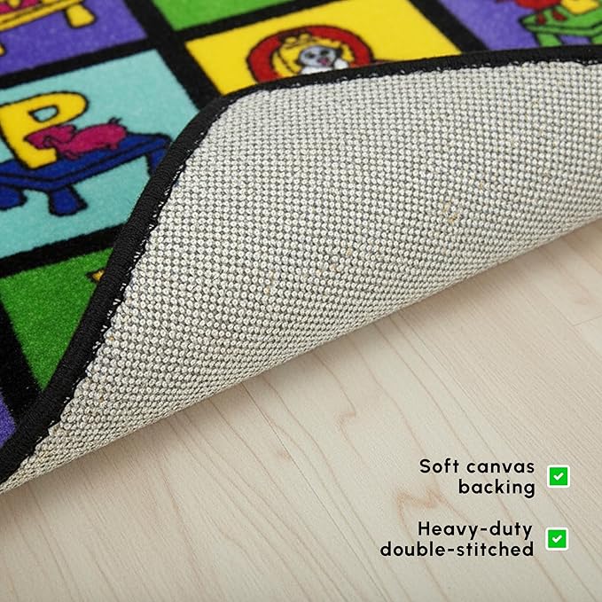 SAFECASTLE Kids Carpet My ABC Place Alphabet Rug 7'8"x10'4"– Educational ABC Learning Area Rug – Colorful Classroom Rug for Kids, Toddlers, Preschool, Nursery, Playroom, Daycare & Children’s Bedroom