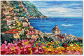 Art Hand Painted Seaside Town Landscape Oil Painting Modern Abstract Art Home Wall Deco Art 30x45 inches