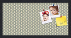 PinPix 24x12 Inch Cork Bulletin Board. This Decorative Framed Pin Board Comes with Yellow and Blue Waves Design and a Satin Black Frame. Ideal for Home Office Decor or Message Board (PinPix-321)