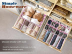 Simple Houseware 4-Pack Drawer Organizer Set - Closet Dividers for Underwear, Socks, Bras, Scarves, Ties - Foldable Non-Woven Storage Boxes, Pink