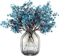 JAKY-Global Babys Breath Fabric Cloth Artificial Flowers 6 Bundle European Fake Silk Plants Decor Wedding Party Decoration Bouquets Real Touch DIY Home Garden (Autumn Blue-6pcs)