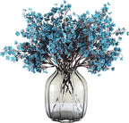 JAKY-Global Babys Breath Fabric Cloth Artificial Flowers 6 Bundle European Fake Silk Plants Decor Wedding Party Decoration Bouquets Real Touch DIY Home Garden (Autumn Blue-6pcs)