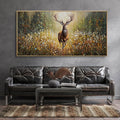 XLSJERST Country Wall Decor Poster 58x29 Inches - Elk Picture Hunting Artwork Large Canvas Picture Brown Deer Wall Art for Living Room Guest Bath Decoration