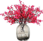 JAKY-Global 12pcs Babys Breath Artificial Flowers Gypsophila Bouquet Bulk Fake Spring Silk Small Flowers Real Touch Faux Floral for Home Bedroom Kitchen Garden Wedding Christmas Party DIY Decor (Rose)