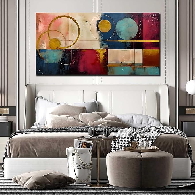 Abstract Canvas Wall Art Modern Living Room Bedroom Home Office Wall Decor Dark Color Abstract Picture Framed Canvas Prints Ready to Hang Size 30x60