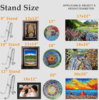 AMT 10 Inch Acrylic Plate Display Stand - Holder + Frame, Picture, Decorative Plate, Book, Photo Easel