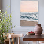 Renditions Gallery Canvas Nature Wall Art Home Paintings & Prints Sandy Wavy Shore Scenic Wall Hanging Modern Decorations Artwork for Bedroom Living Room Office Kitchen - 12"x18" LT06