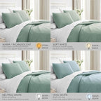 Southshore Fine Living, Inc. Twin Quilt Coverlet Bedding Set, Soft Brushed Microfiber Bedspread, Stain and Pet Hair Resistant Bedding, XL/Twin Blue Quilt Comforter Set with 1 Pillow Sham, Steel Blue