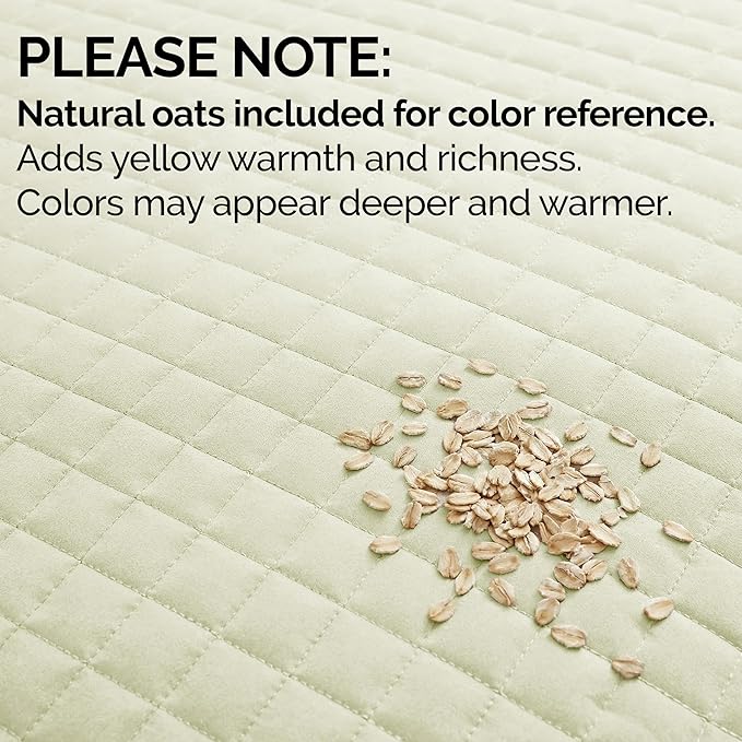 Southshore Fine Living, Inc. Oversized King Quilt Bedding Set, Soft Brushed Microfiber, Wrinkle-Free, Stain and Pet Hair Resistant Bedding, California/King Size Quilt Coverlet Set w/2 Shams, Cream