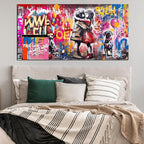 CIRABKY Colorful Canvas Wall-Art - Graffiti Art Wall Decor for Living Room - Boy and Girl Print Big Painting Size 29" x 59"