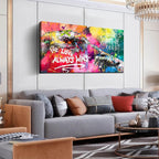 Canvas Graffiti Wall Art for Living Room - Banksy Wall Decor for Bedroom Teen Girl Ready to Hang Size 24" x 48"