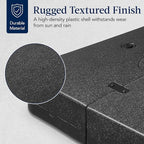 Best Choice Products 330lb Mobile Cantilever Offset Patio Umbrella Base, Universal Fit Heavy-Duty Outdoor Portable Stand w/Wheels Locks, Fillable Weights Set - Black