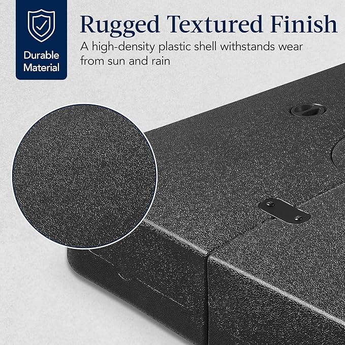 Best Choice Products 330lb Mobile Cantilever Offset Patio Umbrella Base, Universal Fit Heavy-Duty Outdoor Portable Stand w/Wheels Locks, Fillable Weights Set - Black