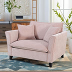 ERYE Living Room Accent Chair, Modern Chenille Upholstered Wider Seat Cushion Leisure Armchair W/2 Pillows and Removable Cover for Home Apartment,Bedroom,Office