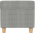 Homepop Home Decor | K7342-F2428 | Classic Square Storage Ottoman with Lift Off Lid- Sage Mini Grid Pattern