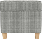 Homepop Home Decor | K7342-F2428 | Classic Square Storage Ottoman with Lift Off Lid- Sage Mini Grid Pattern