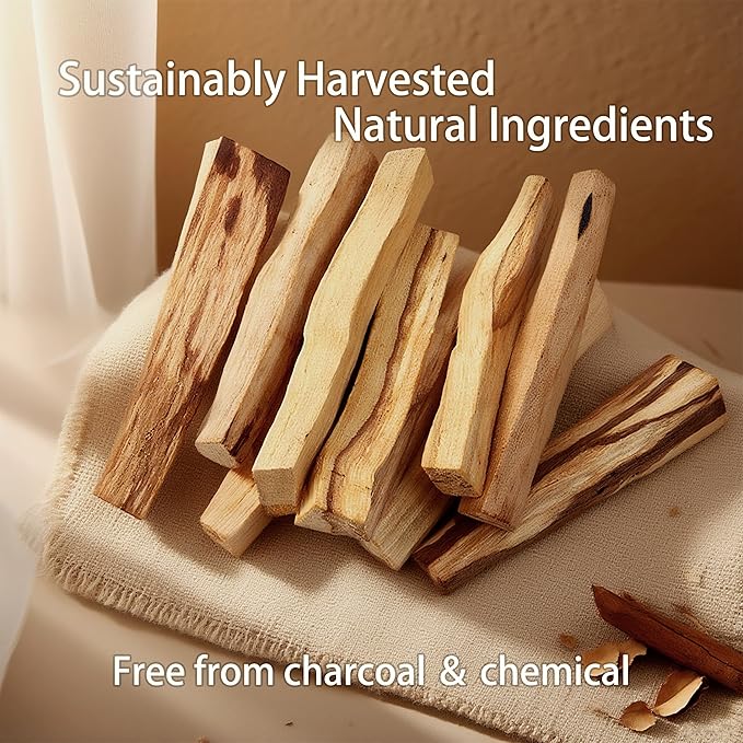 Palo Santo Incense Sticks,Natural Aromatherapy Low Smoke-Clean-Burning-8.3 Inch-1 Hour Burn Time-Yoga-Meditation,30 Sticks