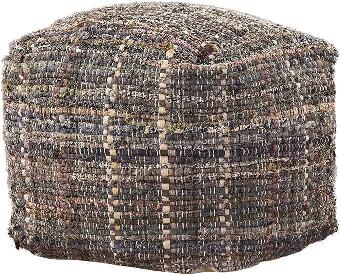 Christopher Knight Home Harris Fabric Pouf, Khaki