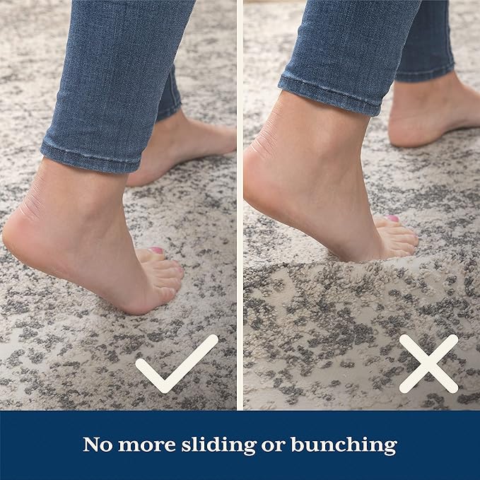 Veken 2x3 Ft Rug Pad Gripper for Hardwood Floors, Non Slip Dark Blue Rug Pads for Area Rugs, Thick Rug Grippers for Tile Floors, Under Carpet Anti Skid Mat, Keep Your Rugs Safe and in Place