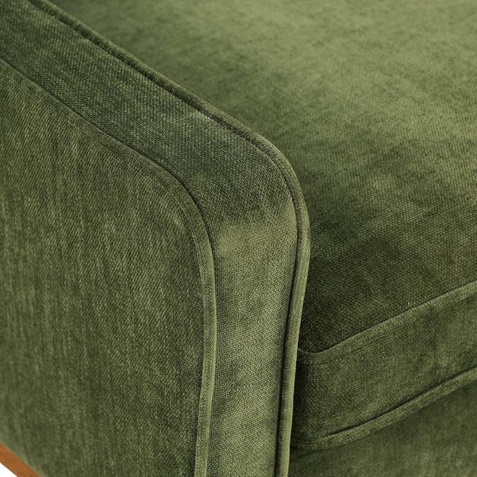 Poly & BARK Gus Lounge Chair in Distressed Green Velvet