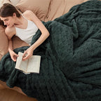Bedsure GentleSoft King Size Blanket for Bed - Super Soft Cozy Blankets for Women Men Girls, Large Fuzzy Fleece Throw for Bedroom Decor, Dark Green,108x90 Inches