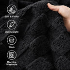 Bedsure GentleSoft Black Throw Blanket for Couch - Checkered Fleece Blankets Gifts for Women Men Girls, Cute Soft Cozy Throw for Bedroom Home Decor Gifts, 50x60 Inches