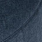 HomePop Round Storage Ottoman - Textured Navy